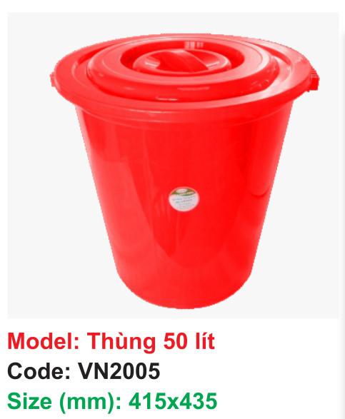 Thùng 50 lít - VN2005 - 415x435