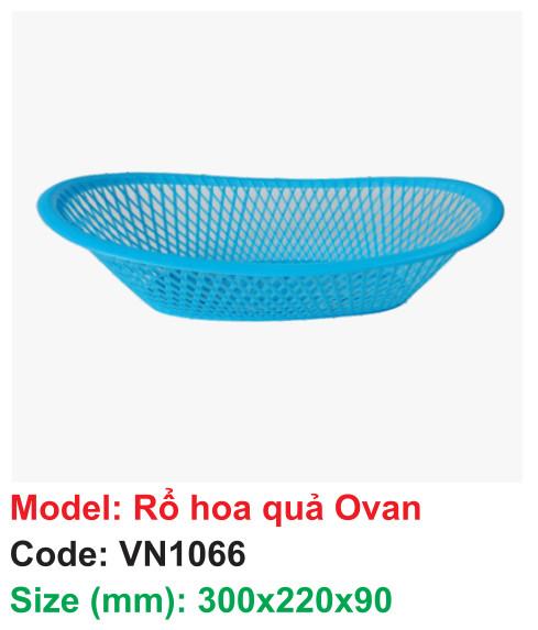 Rổ hoa quả ovan VN1066 KT 300x220x0.9