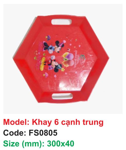 Khay 6 cạnh trung - FS0805 - 30x0.4