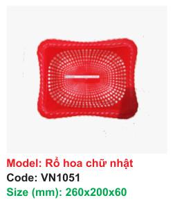 Rổ hoa chữ nhật - VN1051 - 260x200x0.6