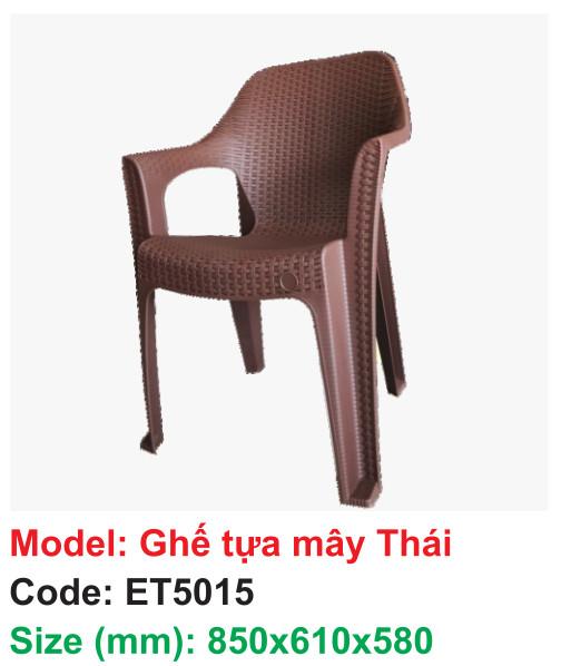 Ghế tựa mây thái VN4010, KT 610*580*850