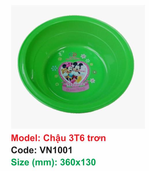 Chậu 3T6 Trơn - VN1001 Size 360x130