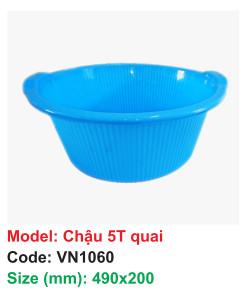 Chậu 5T quai - Code: VN1060 - Size: 490x200