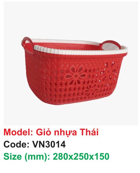 Giỏ nhựa thái - Code: VN3014 - Size: 280x250x150