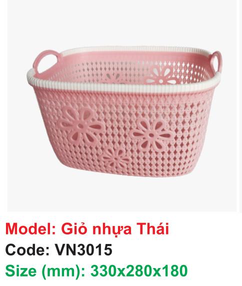 Giỏ nhựa thái - Code: VN3015 - Size: 330x280x220